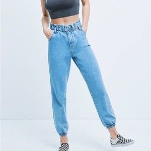 NWOT Pacsun Paperbag Waist High Rise Jogger Jeans